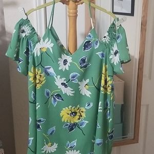 Strap & Off the Shoulder Floral Top